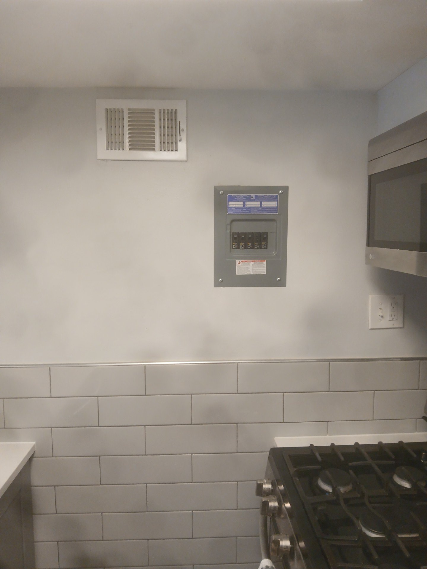 Completed electrical panel installation